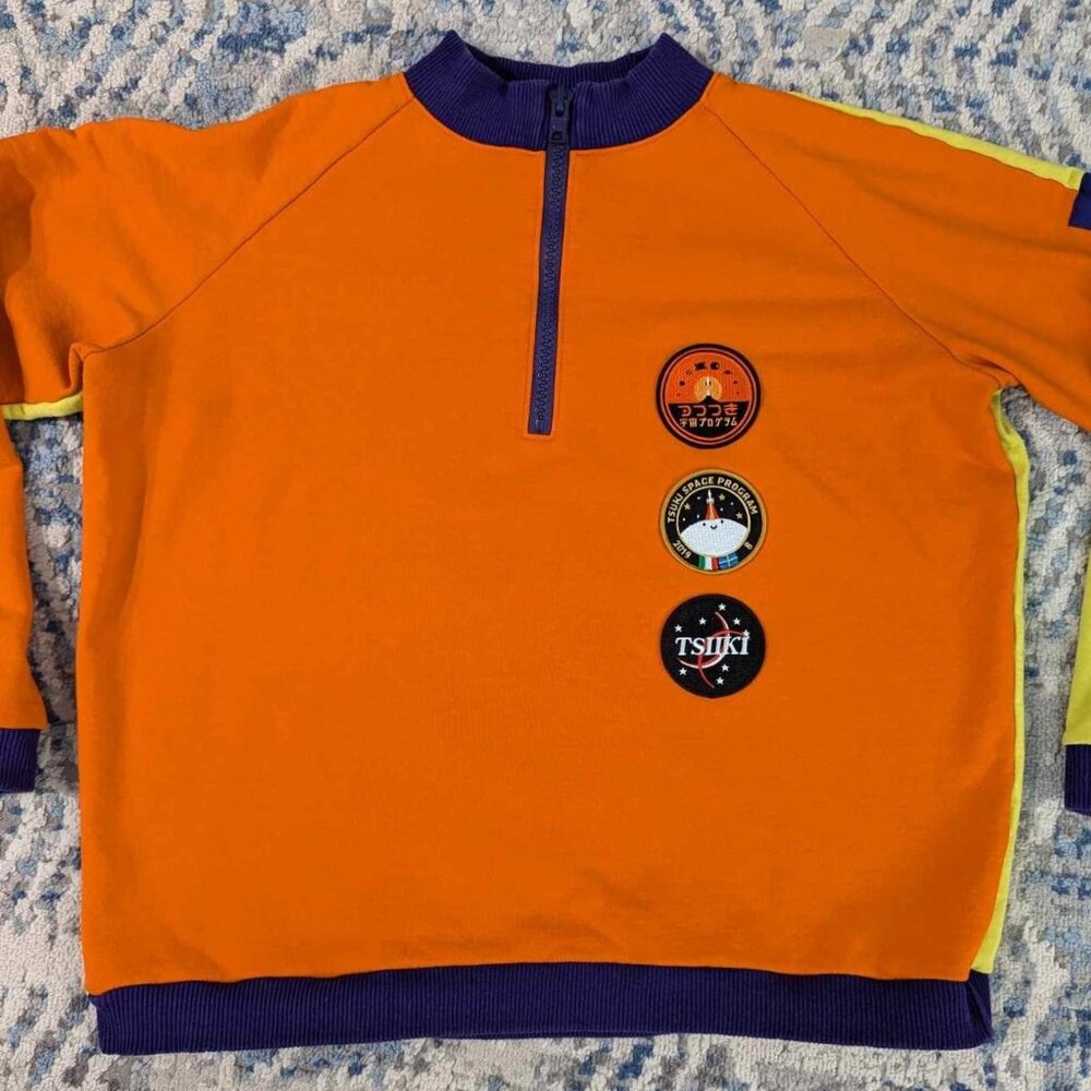 Tsuki Space Program Color Block Sweatshirt Jacket with Patches -  Size Large